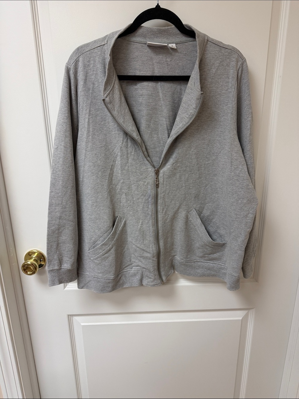 Light Gray Women's Zip Front Jacket